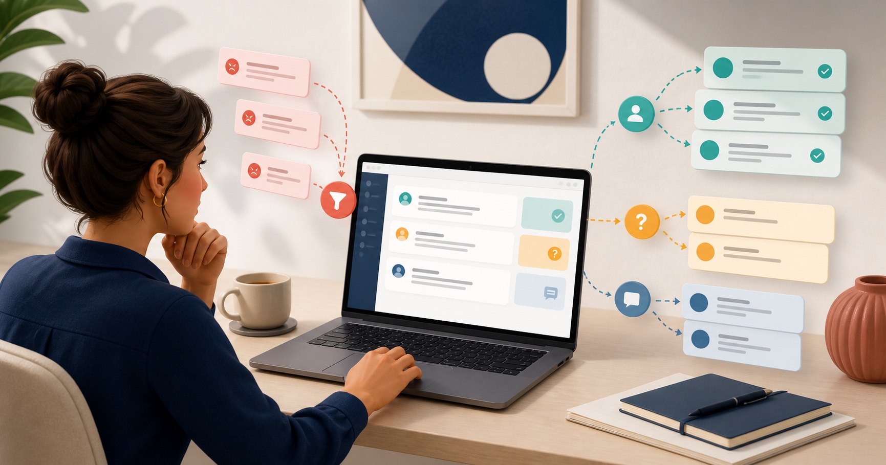 Marketer sorting spam, buyer questions, and genuine Facebook and Instagram ad comments
